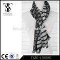 black and white two side ladies fashionable viscose scarf with skulls distributors in china